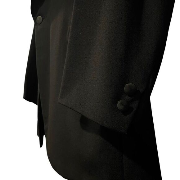 Sir Formal Lord West Black Peak Lapel Tuxedo Jacket Men’s 43R - Picture 3 of 5